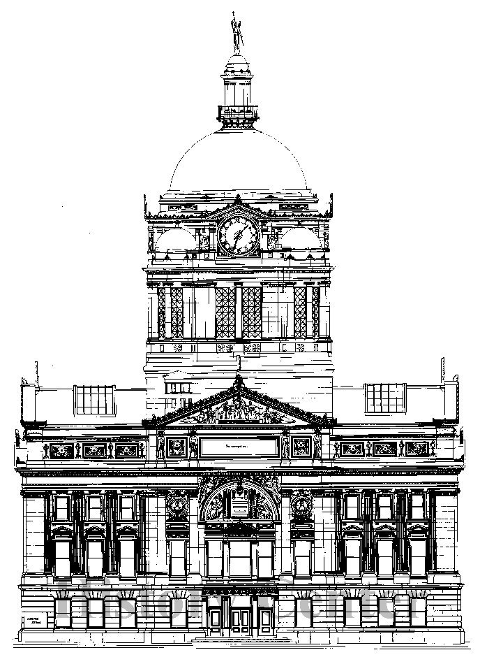 courthouse drawing