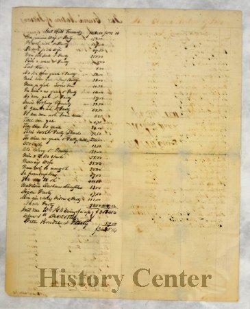 Miami debts claimed by William G. Ewing, 1841