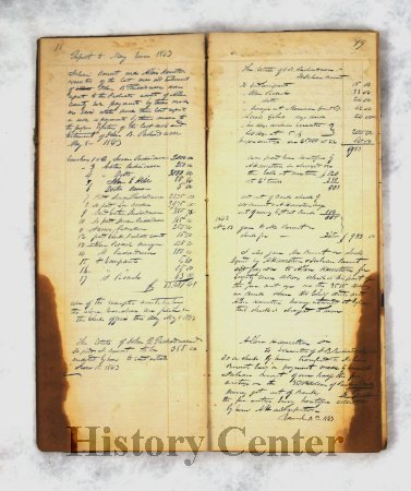 Richardville and Godfrey Estates Executor's Account Book, 1843