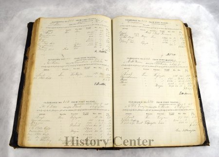 Peter Kiser Scrapbook, Canal Ledger Page