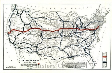 Full Lincoln Highway Map, 1924