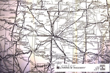 Rand McNally Indiana Highways Map, 1918