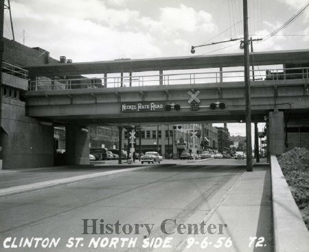 Nickle Plate Elevation Over Clinton Street September 6, 1956