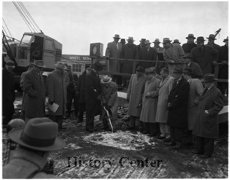 Mayor Harry Baals at Nickel Plate Elevation Groundbreaking