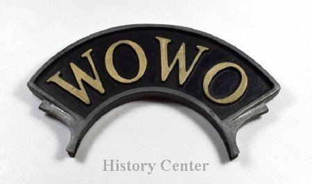 WOWO Radio Microphone Sign