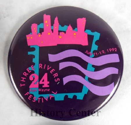 Three Rivers Festival Button 1992