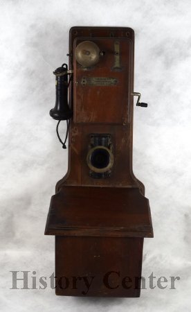 Late 1800s Oak Wall Mount Telephone