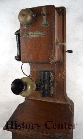 Late 1800s Oak Wall Mount Telephone