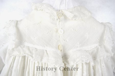 Baptismal Gown, shell buttons