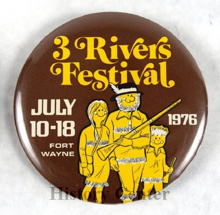 Three Rivers Festival Button 1976