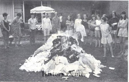 Uniform Burning Party on English Hall Lawn July 24, 1969