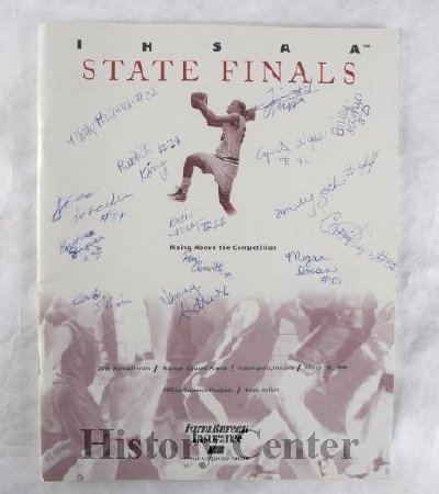 1999 IHSAA  Girls Basketball State Finals signed program