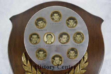 Zollner Pistons 1943-1944 National League Champions Plaque, detail