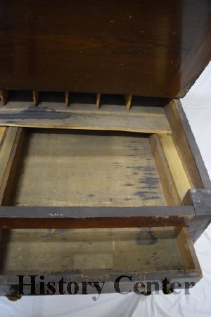 Desk used in 1847/1861/1902  Allen County Courthouses, inside detail