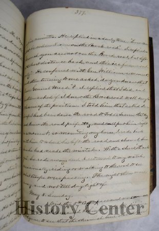 Diary entry of Sunday May 8, 1864: date which Robertson was wounded