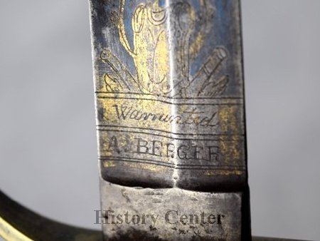 Robertson family sword blade engraving detail