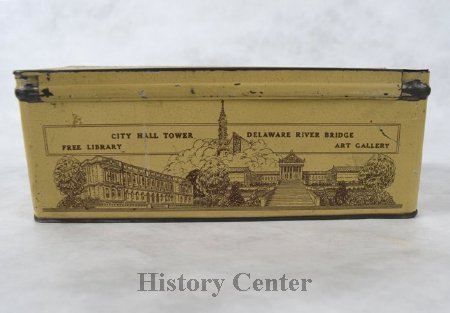 US Sesquicentennial Cookie Tin reverse side detail