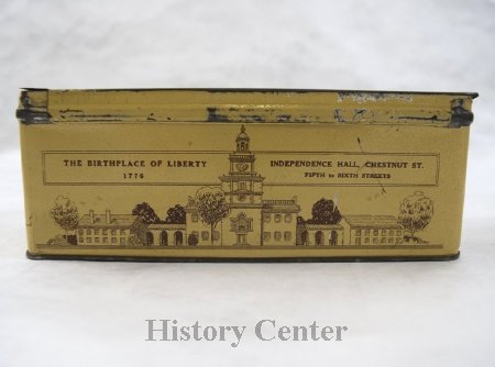 US Sesquicentennial Cookie Tin front side detail