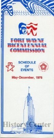 US Bicentennial Fort Wayne Schedule of Events 1976