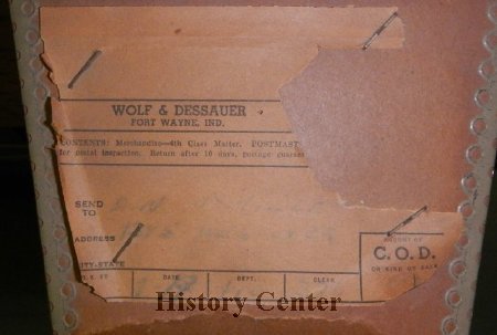 Magnavox Television from Wolf & Dessauer, label on back