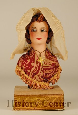 Powder Box with Doll Attached